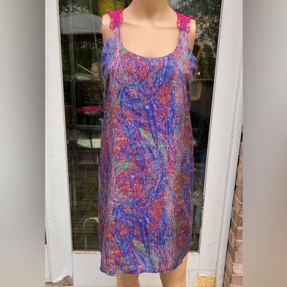 Colorful Abstract Sugarlips Slip Dress - Picture 2 of 11